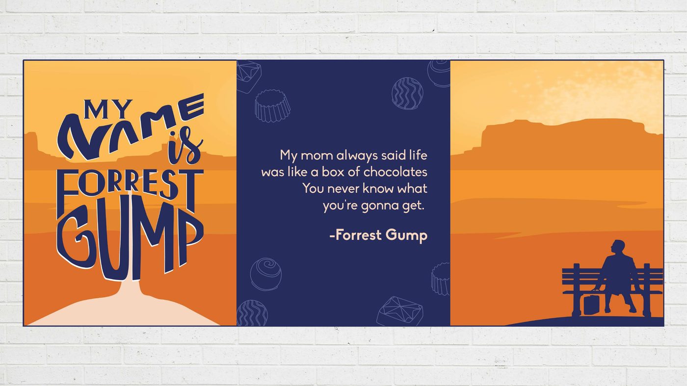Lettering inspirado en Forrest Gump