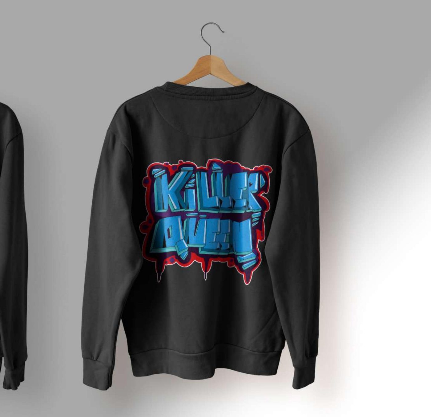 Lettering Killer Queen en sudadera